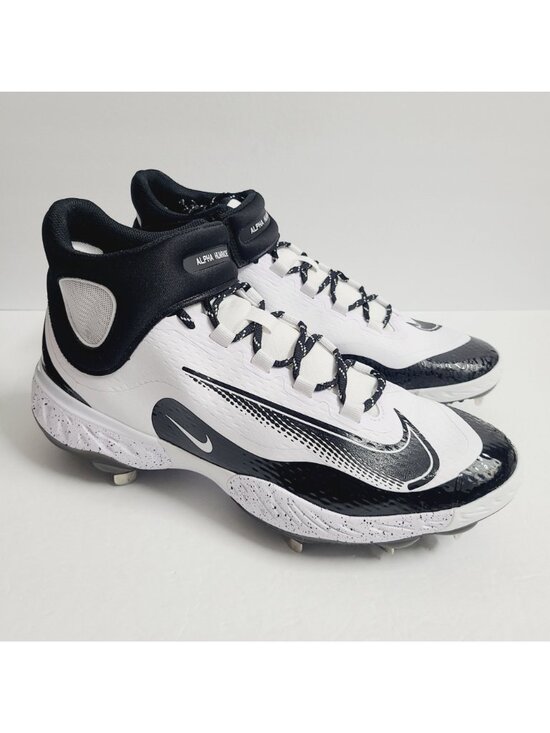 NEW Nike Alpha Huarache Elite 4 Mid Baseball Cleats FD2744-107 Size 13 White main image 5